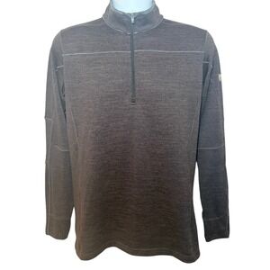 Kuhl Ryzer 1/4 Zip Pullover Mens Small Brown Fleece Sweater Hiking Outdoor 3112